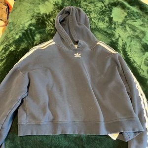 Blue adidas cropped sweater